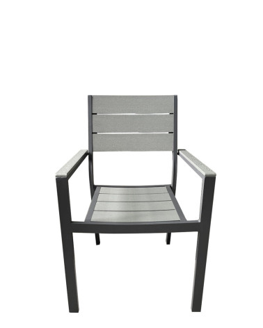 Linda tuoli, harmaa alumiinirunko
