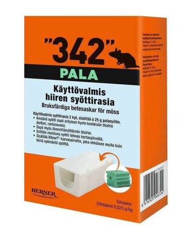 Hiirenmyrkky 342 syöttirasia, 2 kpl